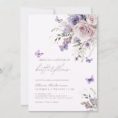 ここに蝶の生涯にブライダルシャワー 招待状 (正面)