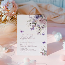 ここに蝶の生涯にブライダルシャワー 招待状