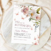 ここに蝶の生涯にブライダルシャワー 招待状