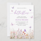 ここに蝶の生涯にブライダルシャワー 招待状 (正面)