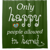 ここに許可される幸せな人々だけおもしろいで シャワーカーテン (正面)