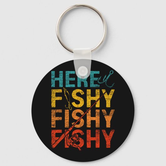 ここに魚がいます 魚がいます 魚がいます キーホルダー (正面)