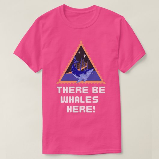 ここに鯨がある Tシャツ (デザイン正面)