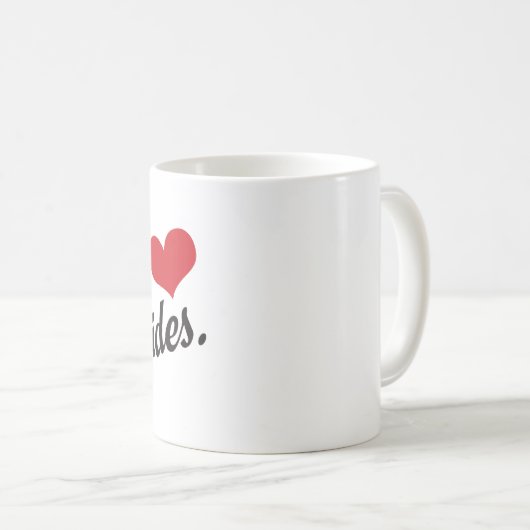 ここに2人の花嫁のための花嫁のコーヒー・マグを来て下さい コーヒーマグカップ (正面右)