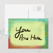 ここに-薄黄色います ポストカード (正面/裏面)