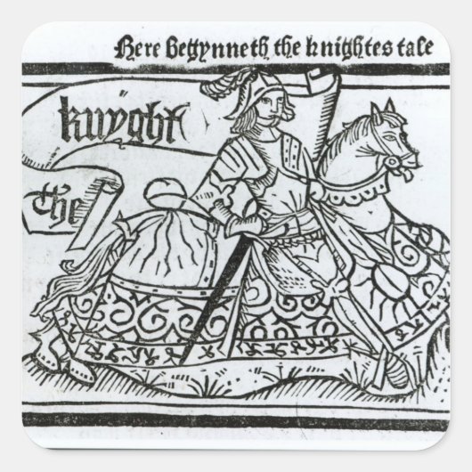 「ここにBegynneth Knightes Tale スクエアシール (正面)