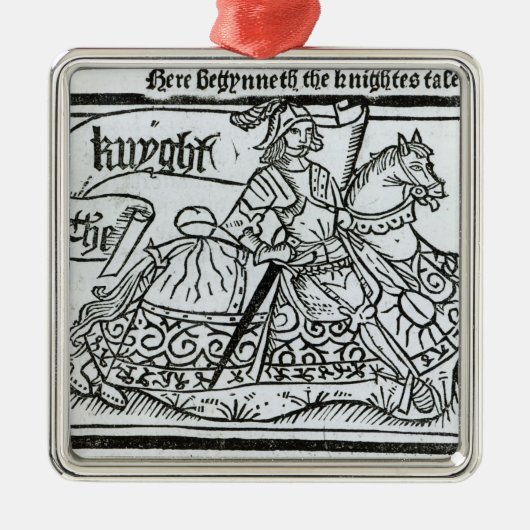 「ここにBegynneth Knightes Tale メタルオーナメント (正面)