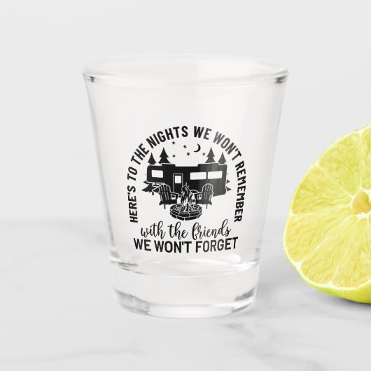 ここにFrで覚えていない夜がある ショットグラス (正面)