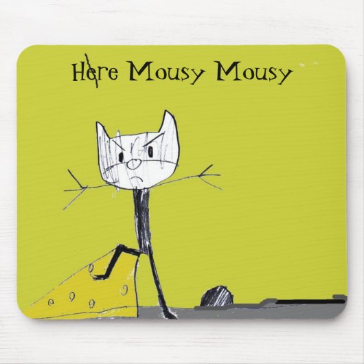 ここにMousy Mousy mousepad マウスパッド (正面)