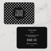 ここのあなたのロゴおよび点の金ゴールド 名刺 (正面/裏面)