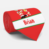 ここのあなたの名前! カスタムな手紙Bのテディー・ベアサンタ ネクタイ (ロール)