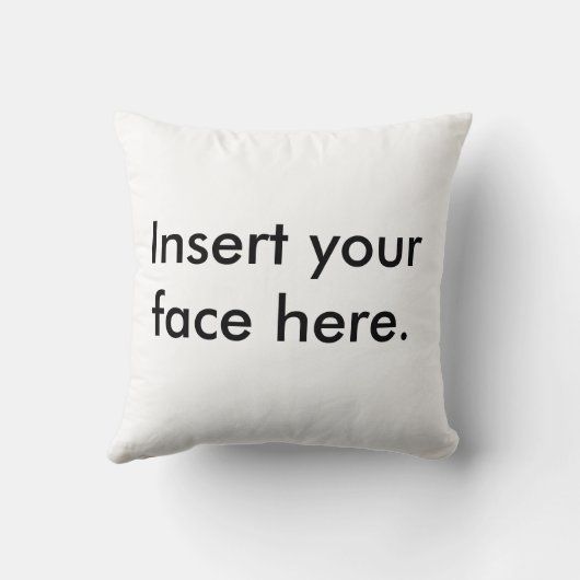 ここのあなたの顔を置きます挿入して下さい クッション (裏面)
