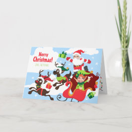 ここのあなたの顔! 2おもしろいなクリスマスカードの系列 シーズンカード
