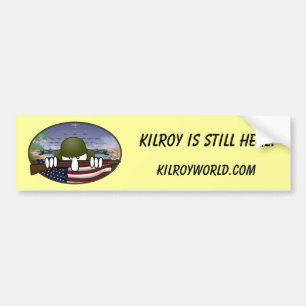 ここのまだKilroyのバンパーステッカー バンパーステッカー