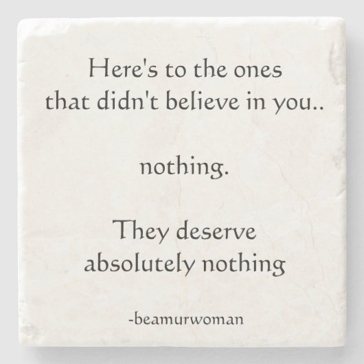 ここのコースターは信じなかった物にあります ストーンコースター (正面)