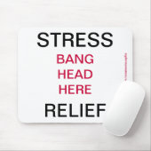 ここのストレスレリーフ、浮き彫りの強打の頭部のマウスパッド マウスパッド (マウス)