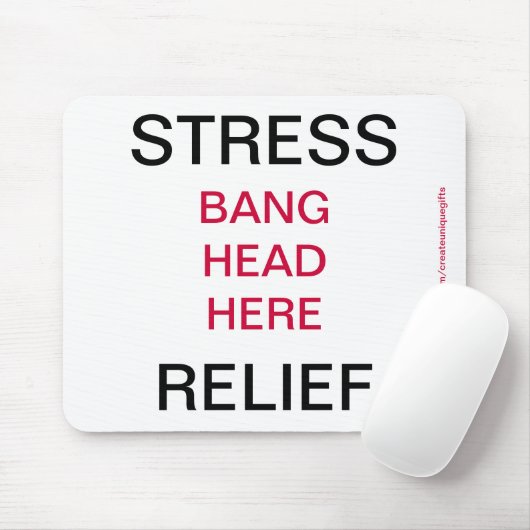 ここのストレスレリーフ、浮き彫りの強打の頭部のマウスパッド マウスパッド (マウス)