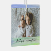 ここのソーシャルメディアの水彩の色名   ガラスオーナメント (正面右)