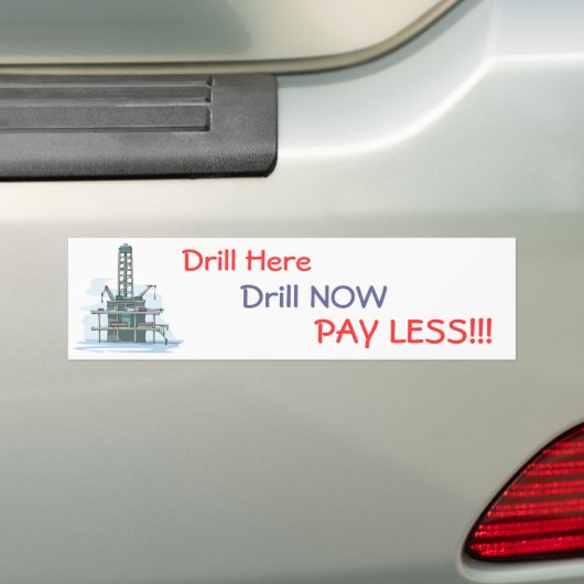ここのドリルは支払をより少なく今あけます! バンパーステッカー (車上)
