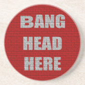 ここの強打の頭部のオフィスのユーモア コースター (正面)