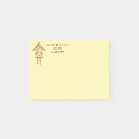 ここの時計を動かすには、少しばかりのcoo cooにならなければならない ポストイット (正面)