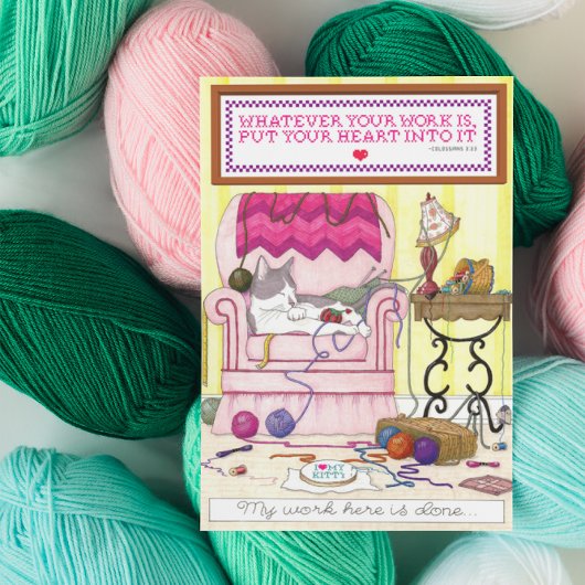 ここの私の仕事はされたサンキューカードです サンキューカード