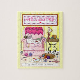 ここの私の仕事はできていたパズルです ジグソーパズル