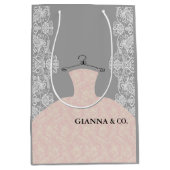 ここの花嫁及びCOは花嫁のギフトバッグを来ます ミディアムペーパーバッグ (正面)