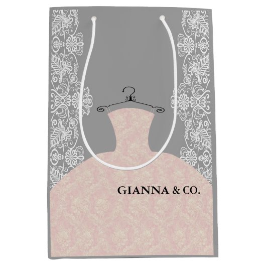 ここの花嫁及びCOは花嫁のギフトバッグを来ます ミディアムペーパーバッグ (正面)