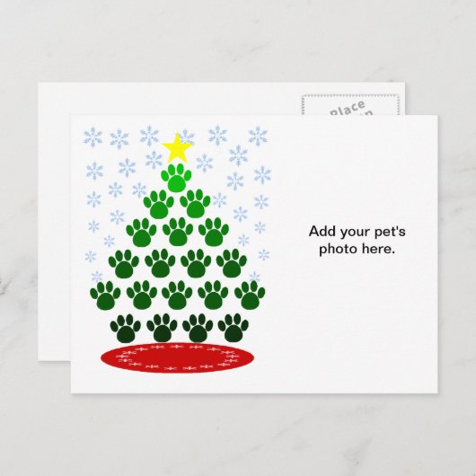 ここの足のクリスマスツリーの郵便はがき シーズンポストカード (正面/裏面)