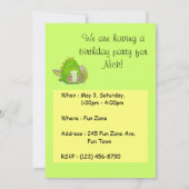 ここの足の"ポール"の招待状カード 招待状 (裏面)