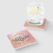 ここの週末を見て下さい私が来る ストーンコースター (横)