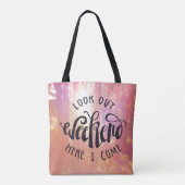 ここの週末を見て下さい私が来る トートバッグ (裏面)