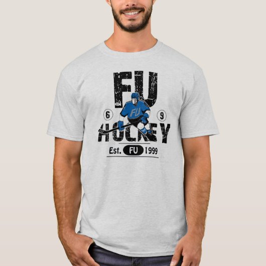 ここのFUのホッケーはあなたへTシャツです Tシャツ (正面)