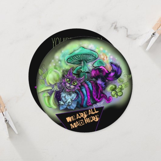 ここはおかしい場所 チェシャ猫の招待状 招待状 (正面/裏面インサイチュ)