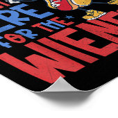 ここはウィンナーだけのため 面白いホットドッグ 7月4日 ポスター (角)