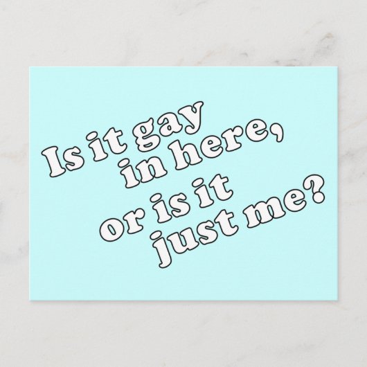 ここはゲイか俺だけか？ ポストカード (正面)