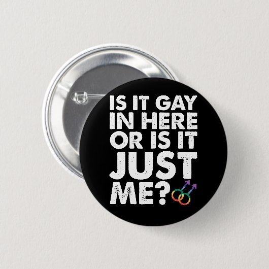 ここはゲイがいるからダメ?私がおかしいの?LGBT Pride 缶バッジ (正面&裏面)
