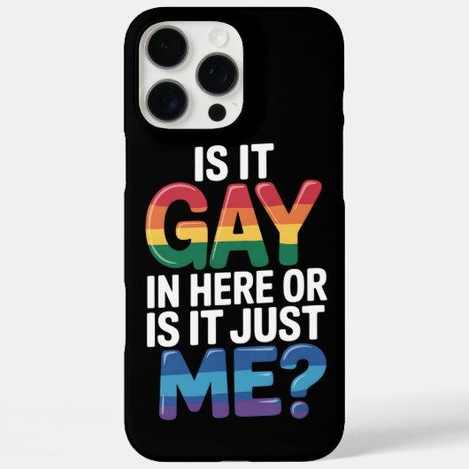 ここはゲイがいるの？それとも私だけ？面白いLGBTQ Case-Mate iPhoneケース (裏面)