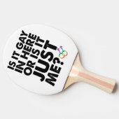 ここはゲイだらけなのか、それとも私がそう感じるだけなのか LGBTプライド 卓球ラケット (横)