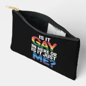 ここはゲイなの？私だけ？面白いLGBTQ アクセサリーポーチ (見開き)