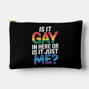ここはゲイなの？私だけ？面白いLGBTQ アクセサリーポーチ