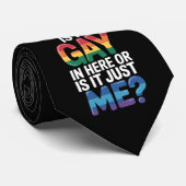 ここはゲイなの?私だけ?面白いLGBTQ ネクタイ (ロール)
