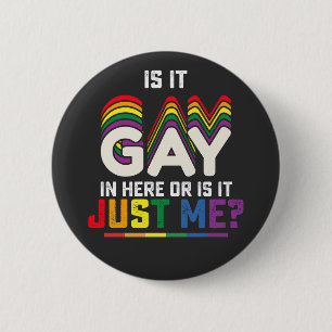 ここはゲイ・バー? それとも私だけ? LGBTプライド 缶バッジ