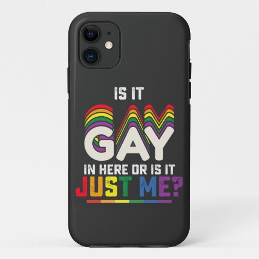 ここはゲイ・パレード中？それとも私だけ？ LGBTプライド Case-Mate iPhoneケース (裏面)