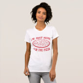 ここはピザのためだけに来た Tシャツ (正面フル)