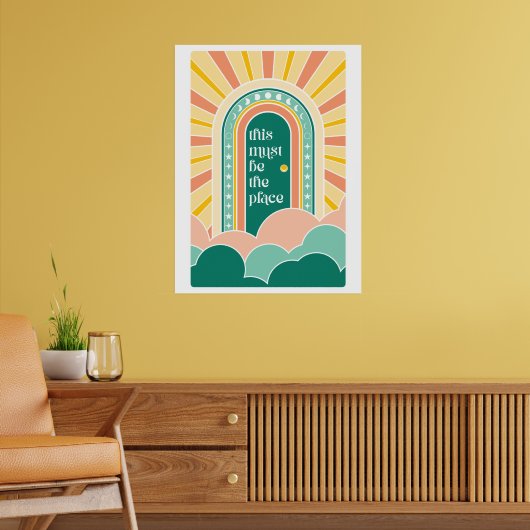 ここはレトロなドアの場所にちがいない ポスター (リビング2)