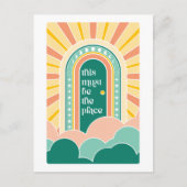 ここはレトロなドアの場所にちがいない ポストカード (正面)