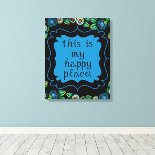 ここは僕の好い所だ |フローラ |タイポグラフィ引用文 キャンバスプリント (インサイチュ (ウッドフロア))