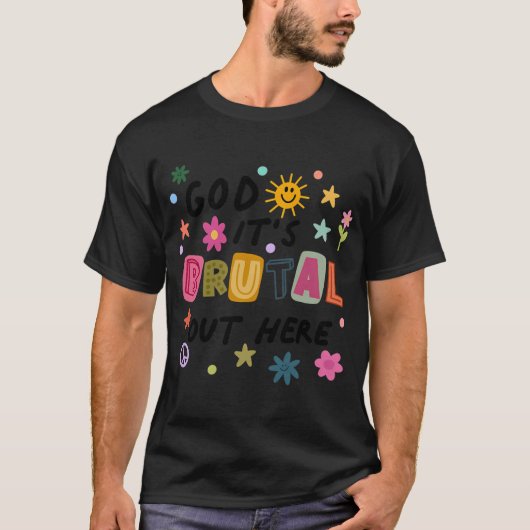 ここは本当に荒れてる Tシャツ (正面)